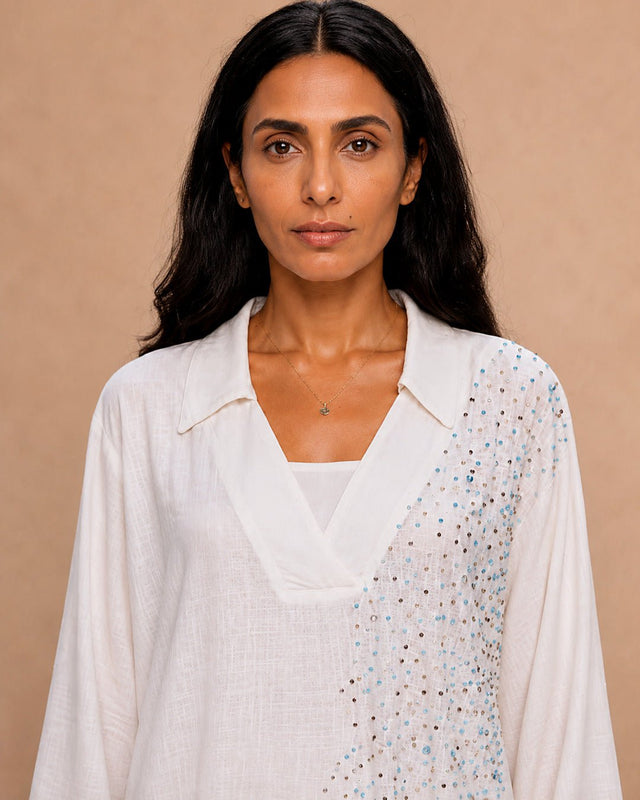 Pearl Embellished Jalabiya - Jalabiya - Mizyana