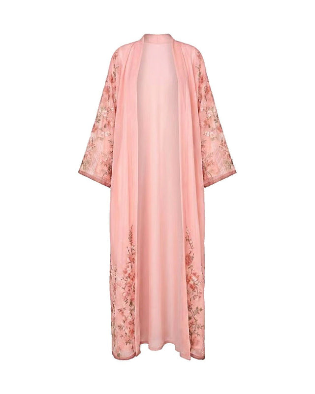Petal Digital Print Cotton Abaya - Abaya - Mizyana