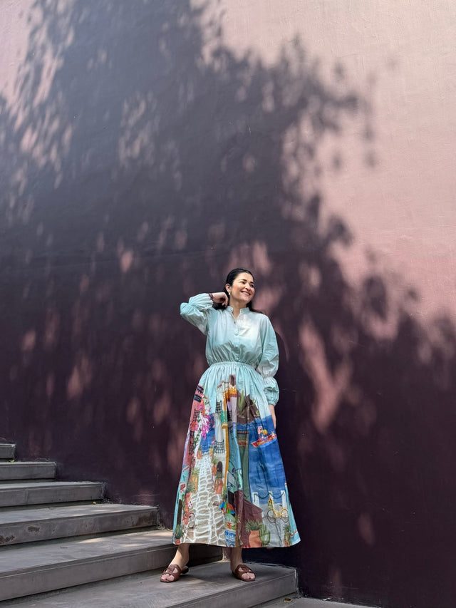 Petalia Dress in Casa Parade print - Dress - Mizyana