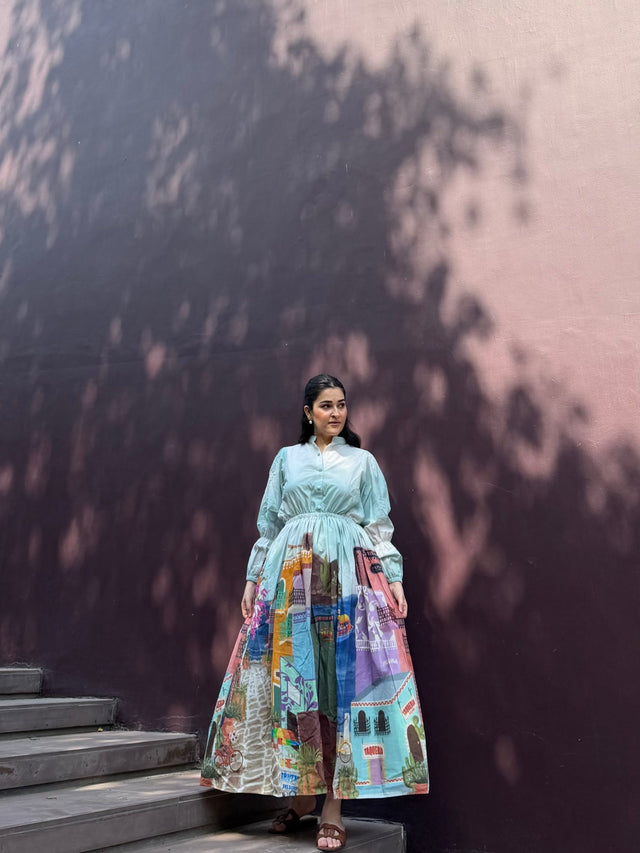 Petalia Dress in Casa Parade print - Dress - Mizyana