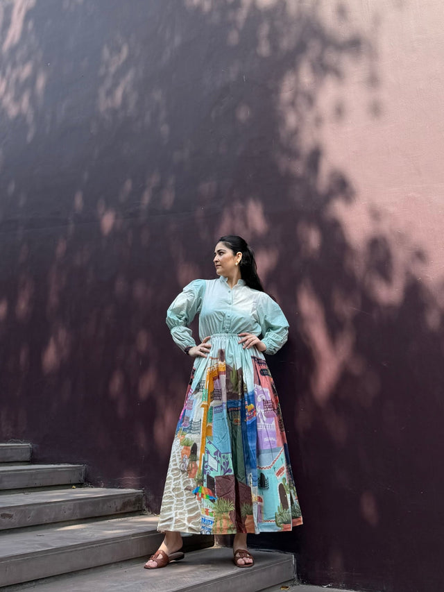 Petalia Dress in Casa Parade print - Dress - Mizyana