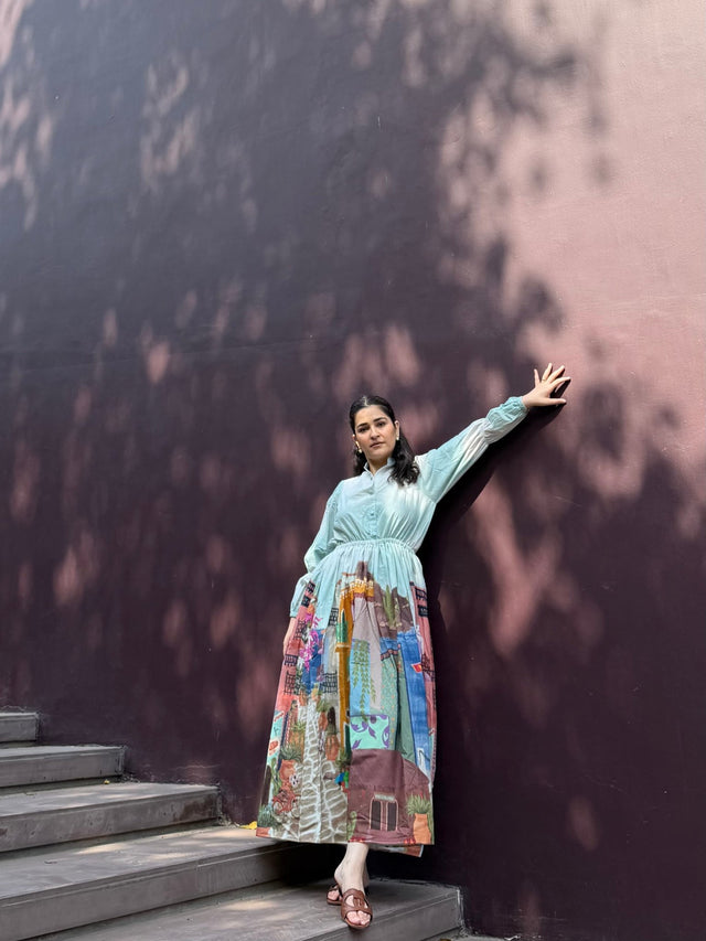 Petalia Dress in Casa Parade print - Dress - Mizyana
