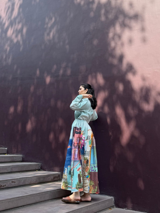 Petalia Dress in Casa Parade print - Dress - Mizyana