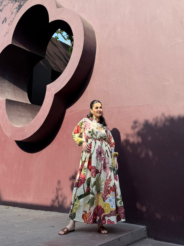 Petalia Dress in Sol Garden print (Sandstone) - Dress - Mizyana