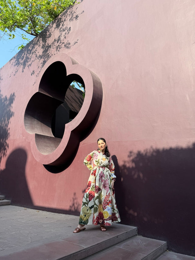 Petalia Dress in Sol Garden print (Sandstone) - Dress - Mizyana