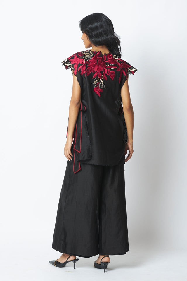 Pilar - Floating Cape with Inner & Pants - Three-Piece Set - Mizyana