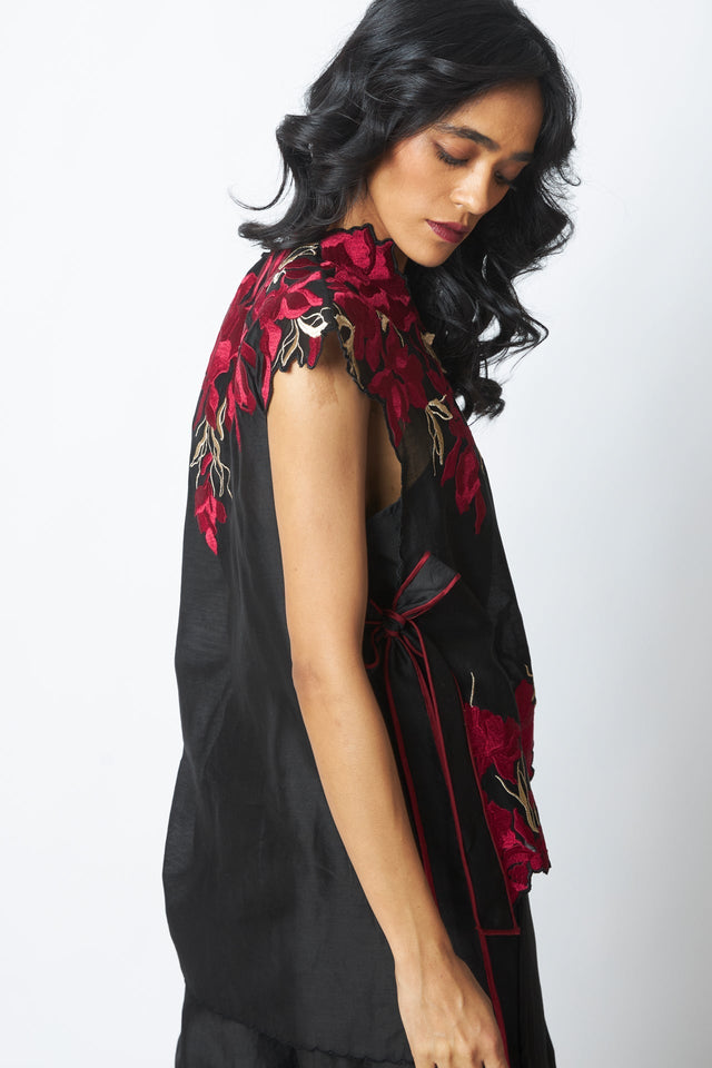 Pilar - Floating Cape with Inner & Pants - Three-Piece Set - Mizyana