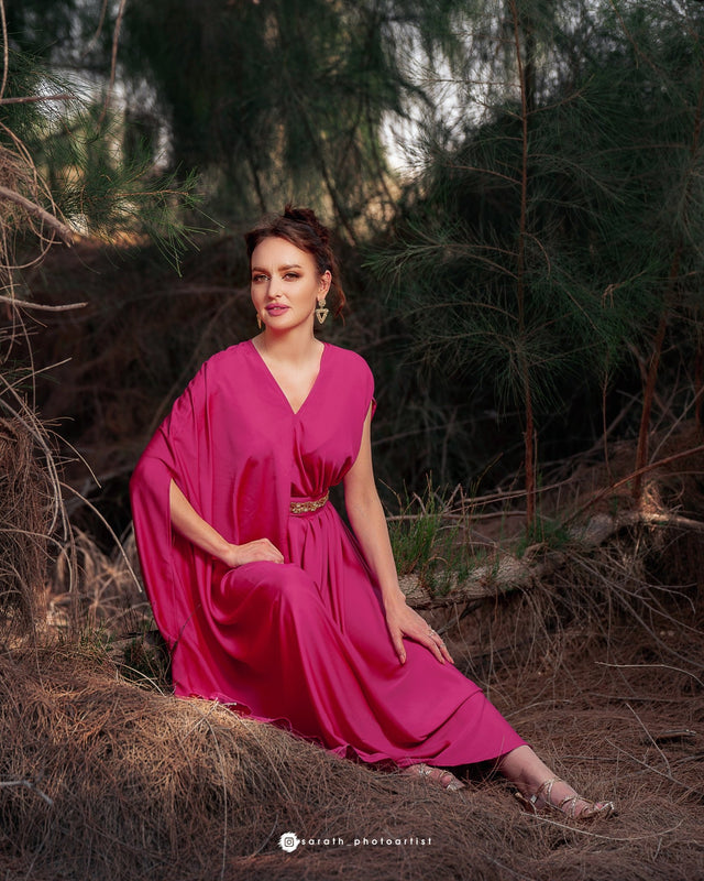 Pink signature drape - Kaftan - Mizyana