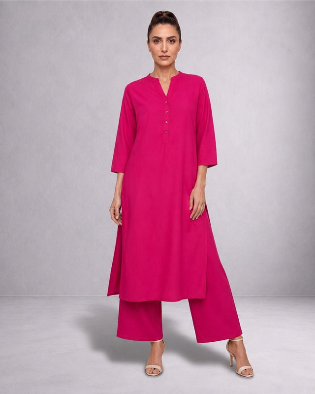 Placket Linen Tunic - Tunic - Mizyana