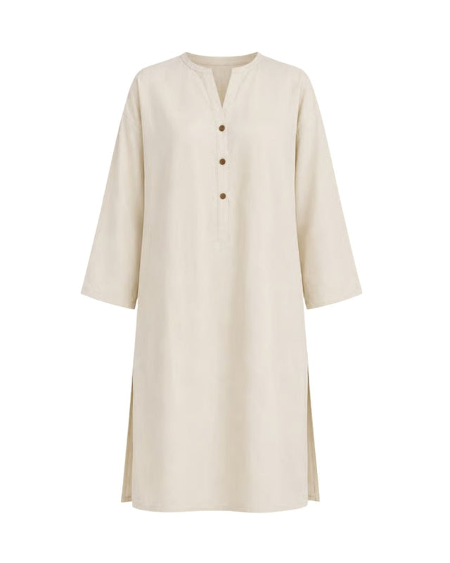 Placket Linen Tunic - Tunic - Mizyana