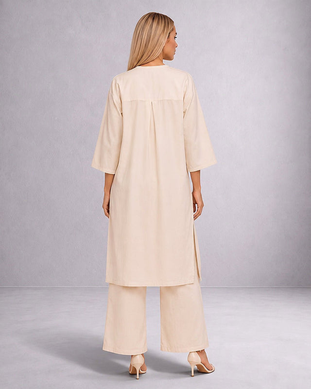Placket Linen Tunic - Tunic - Mizyana