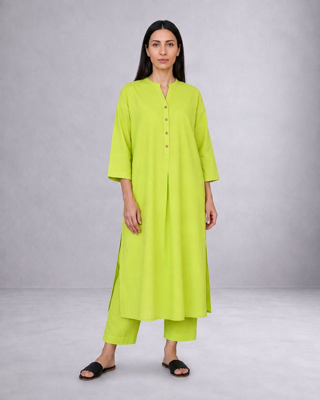 Placket Linen Tunic - Tunic - Mizyana