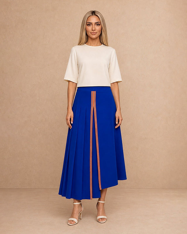 Pleated Cotton Skirt - Skirt - Mizyana