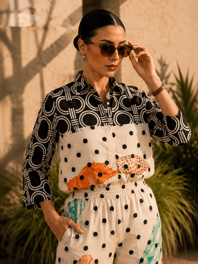 Polka Shells Blouse - Blouse - Mizyana