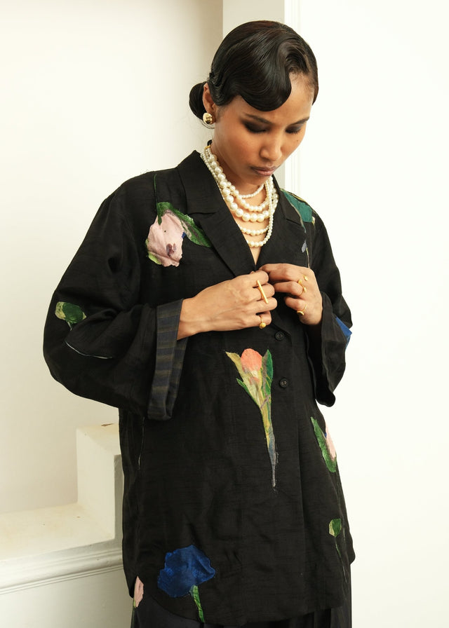 Psyflora Applique Shirt - Shirt - Mizyana