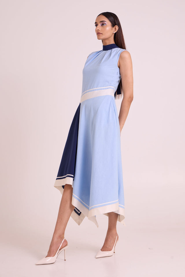 Raasa - Blue Tango Long Dress - Dress - Mizyana