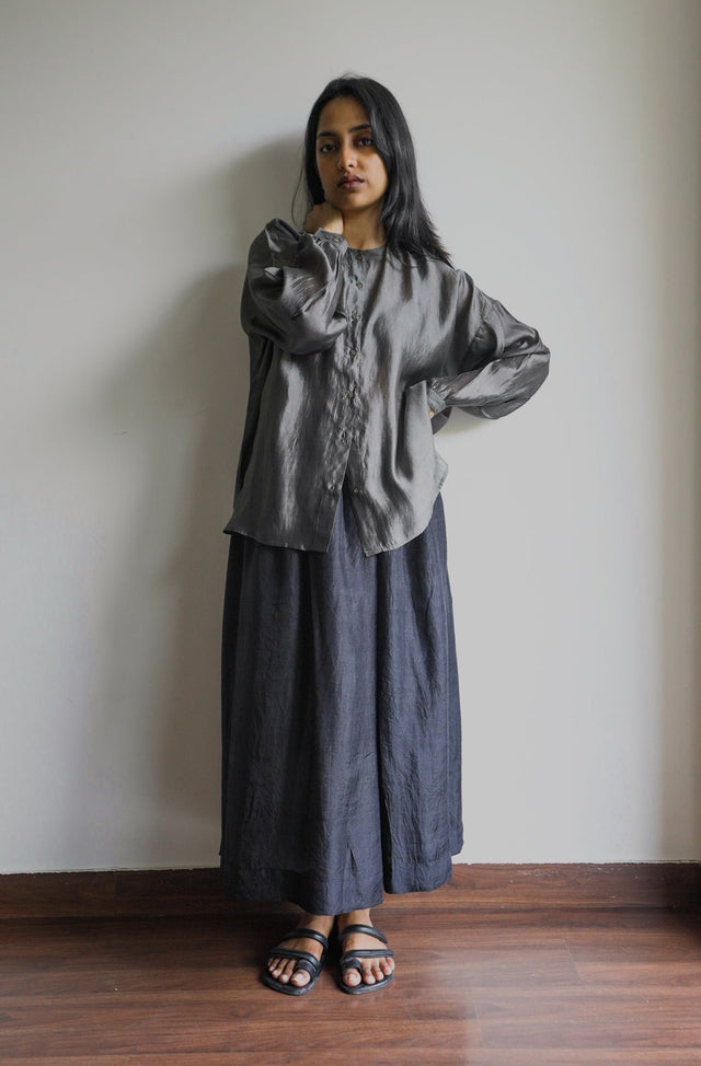 Raven Silk Skirt - Skirt - Mizyana