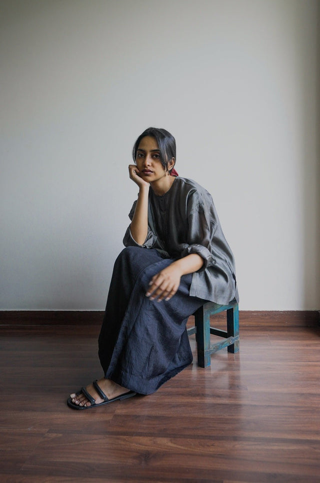 Raven Silk Skirt - Skirt - Mizyana