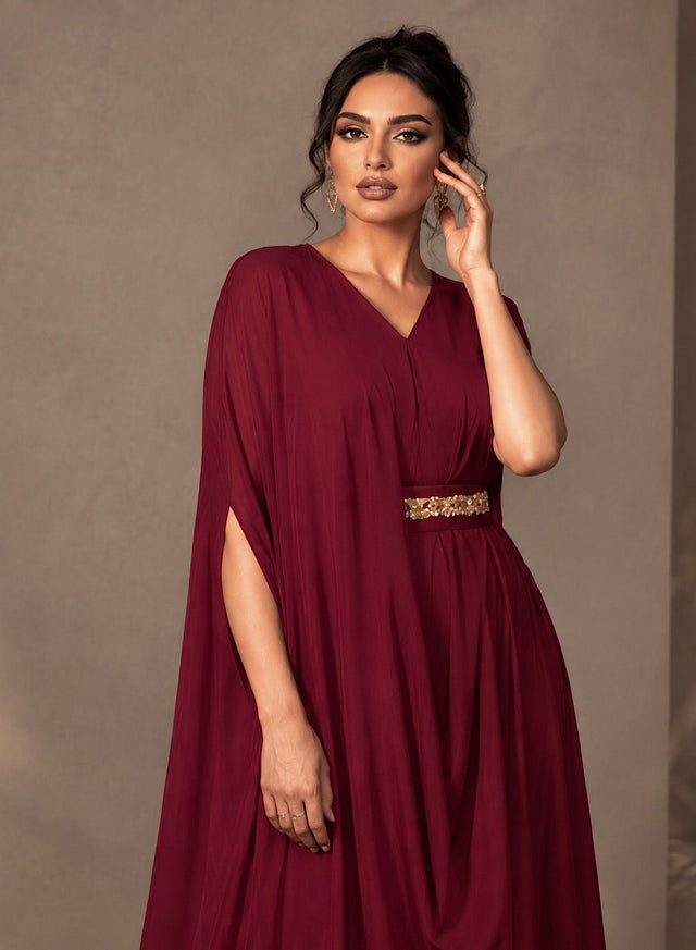 RED SIGNATURE DRAPE - Kaftan - Mizyana