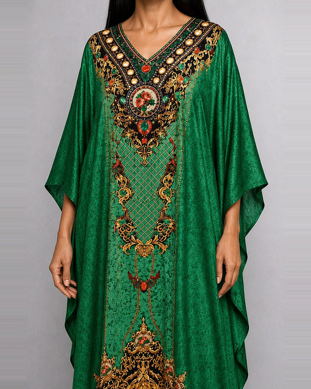 Regal Baroque Print Kaftan - Kaftan - Mizyana