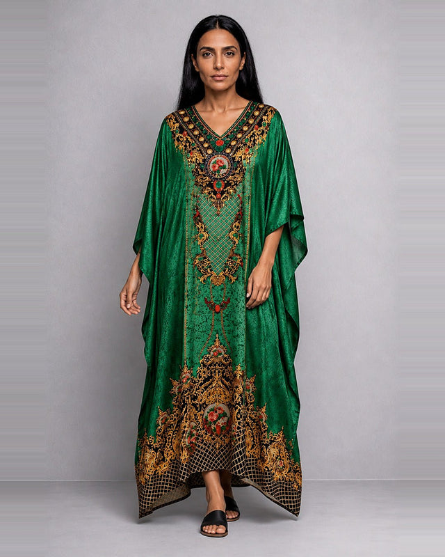 Regal Baroque Print Kaftan - Kaftan - Mizyana