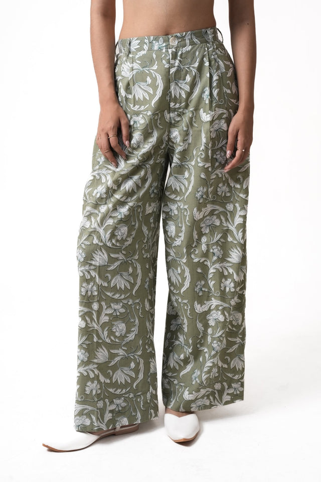 Rooh Pants - Hunter Green - Trousers - Mizyana