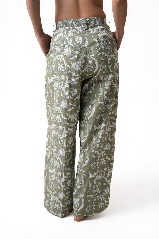 Rooh Pants - Hunter Green - Trousers - Mizyana