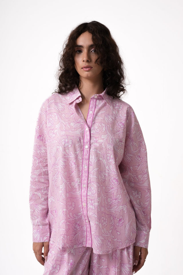 Rooh Shirt - Rose - Shirt - Mizyana