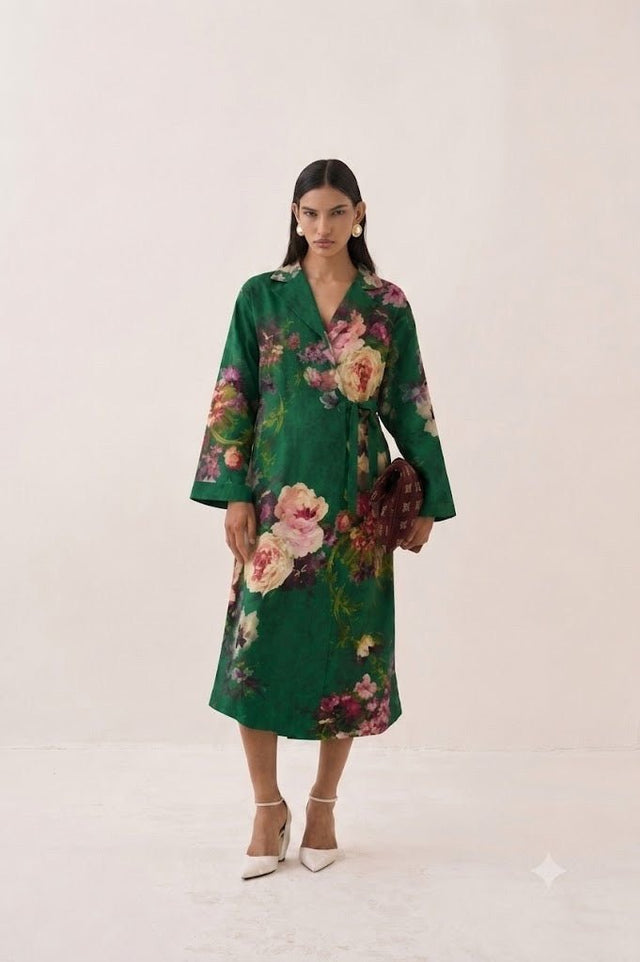 Rosarium Tie knot Trench Dress - Dress - Mizyana