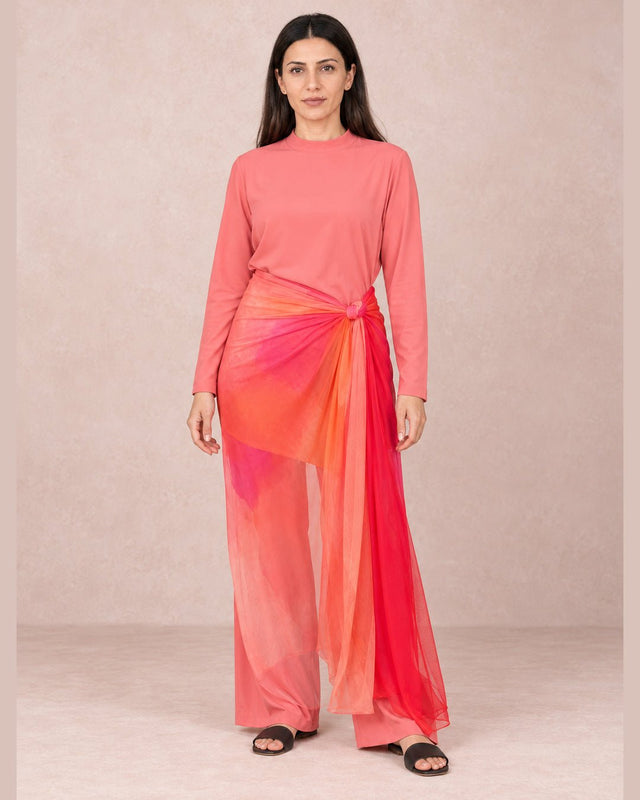 Rose Glow Waist Wrap - Swim Cover-Up - Mizyana