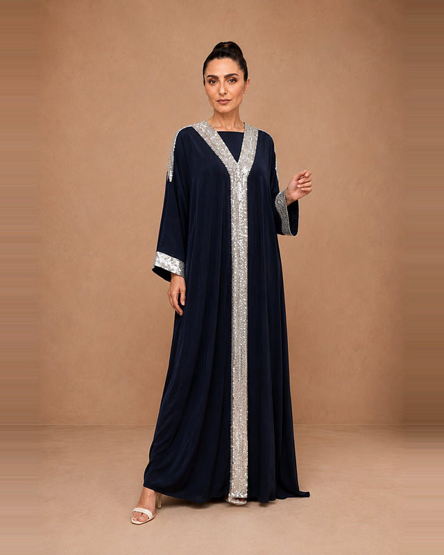 Royal Sequin Embellished Neckline Jalabiya - Jalabiya - Mizyana