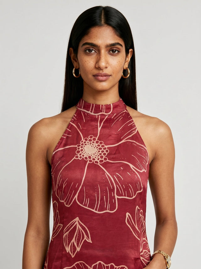 Rue Red Modal Dress - Dress - Mizyana