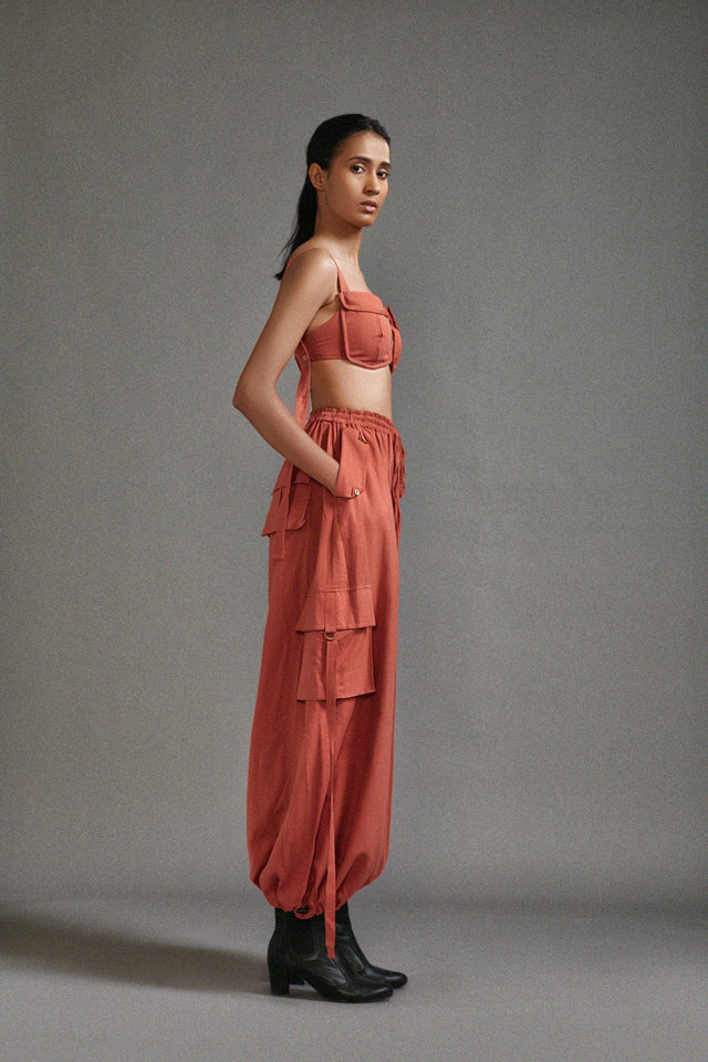 Rust Safari Cargo Set - Two-Piece Set - Mizyana