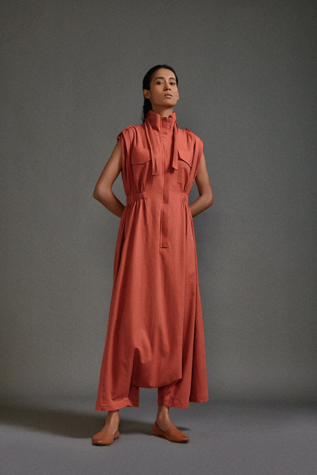 Rust Safari Sphara Jumpsuit - Jumpsuit - Mizyana
