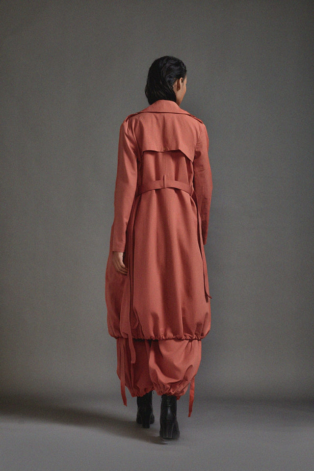 Rust Safari Trench Jacket - Jacket - Mizyana