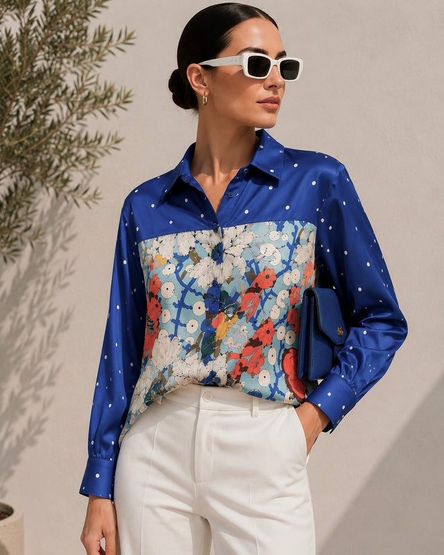 Santorini Satin Blouse - Blouse - Mizyana