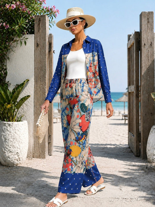 Santorini Satin Blouse - Blouse - Mizyana