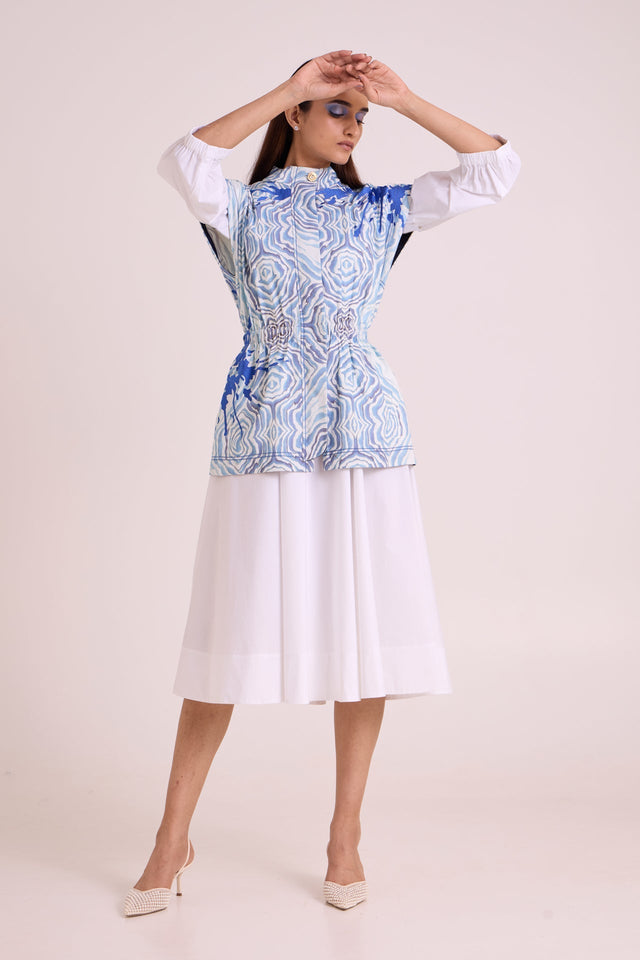 Sarabi - Peace Rock Jacket & Chalk Dress - Two-Piece Set - Mizyana
