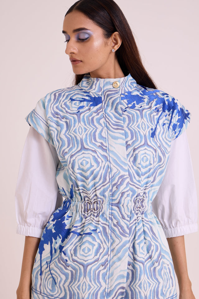 Sarabi - Peace Rock Jacket & Chalk Dress - Two-Piece Set - Mizyana