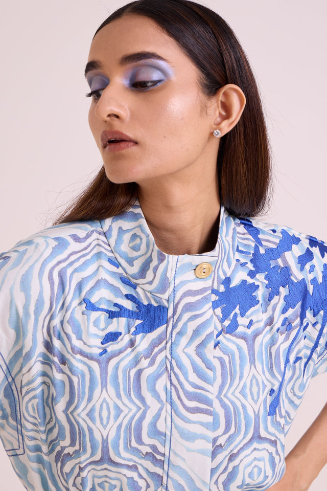Sarabi - Peace Rock Jacket & Chalk Dress - Two-Piece Set - Mizyana