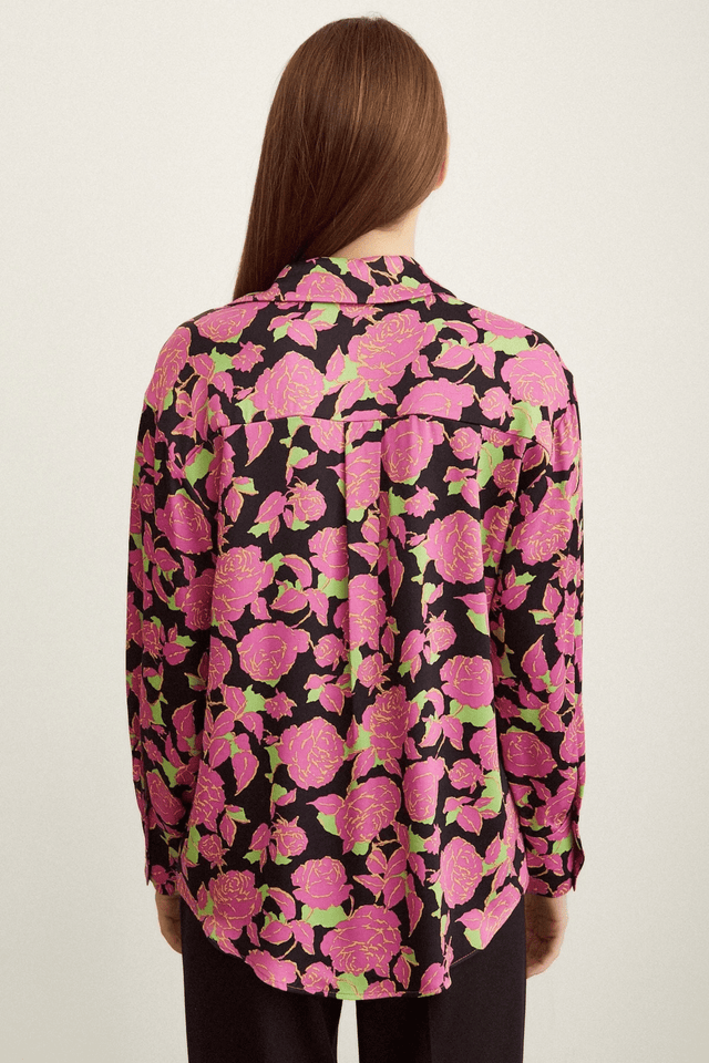 Satin Shirt - Floral - Shirt - Mizyana