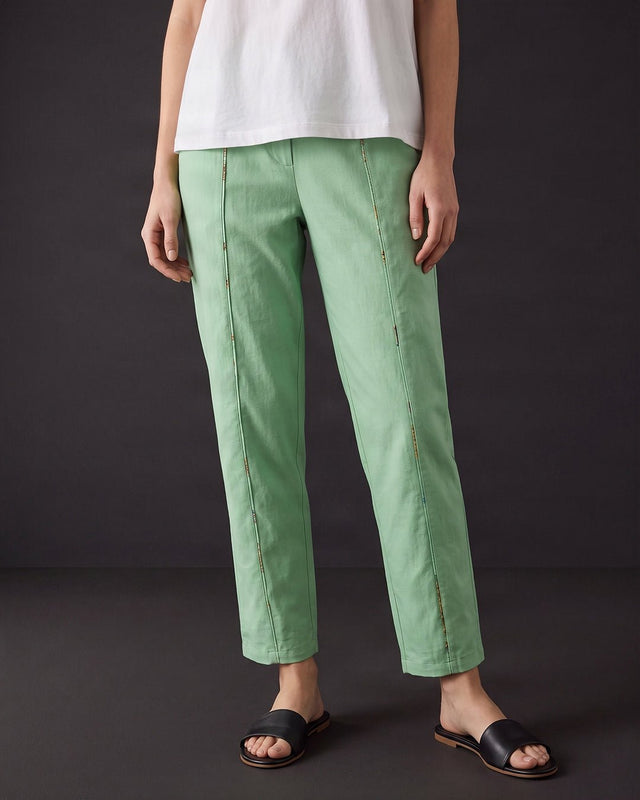 Seaglass Linen Straight Pants - Trousers - Mizyana