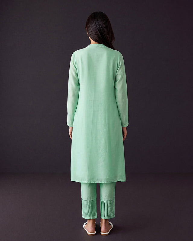 Seaglass Smocked Cotton Tunic - Tunic - Mizyana