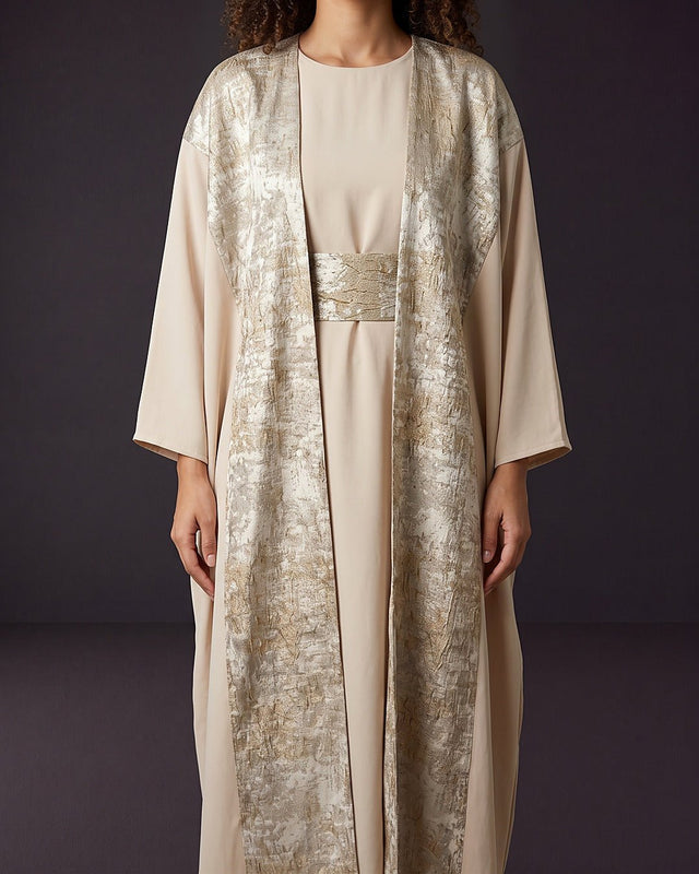 Serenity Brocade Abaya Set - Abaya - Mizyana