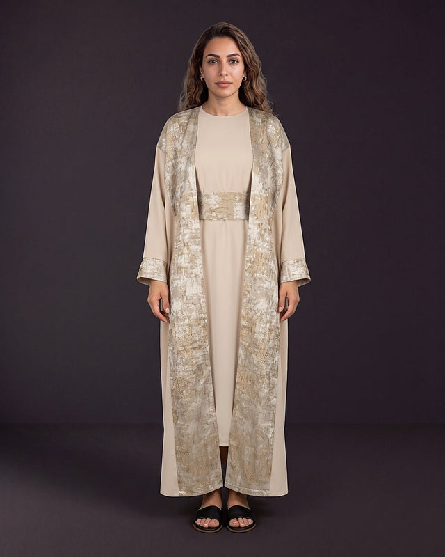 Serenity Brocade Abaya Set - Abaya - Mizyana