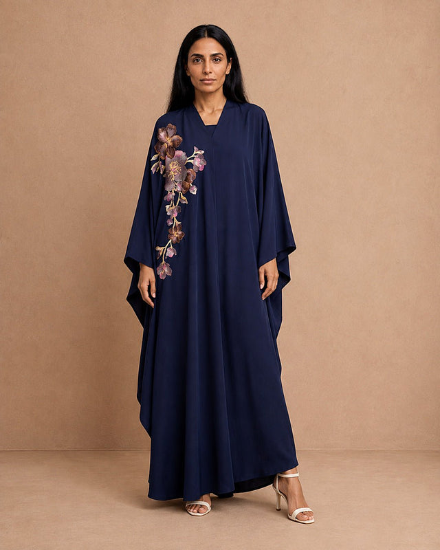 Side Embroidered Bisht Abaya - Abaya - Mizyana