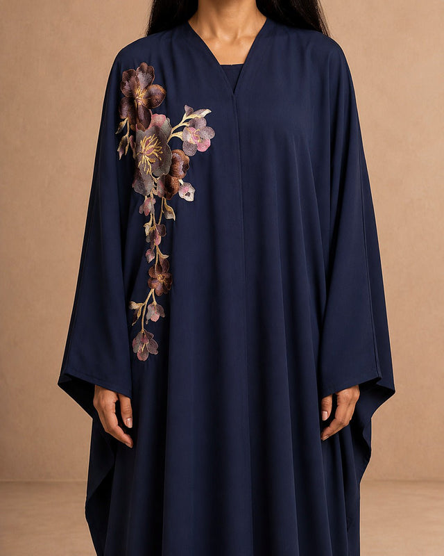 Side Embroidered Bisht Abaya - Abaya - Mizyana