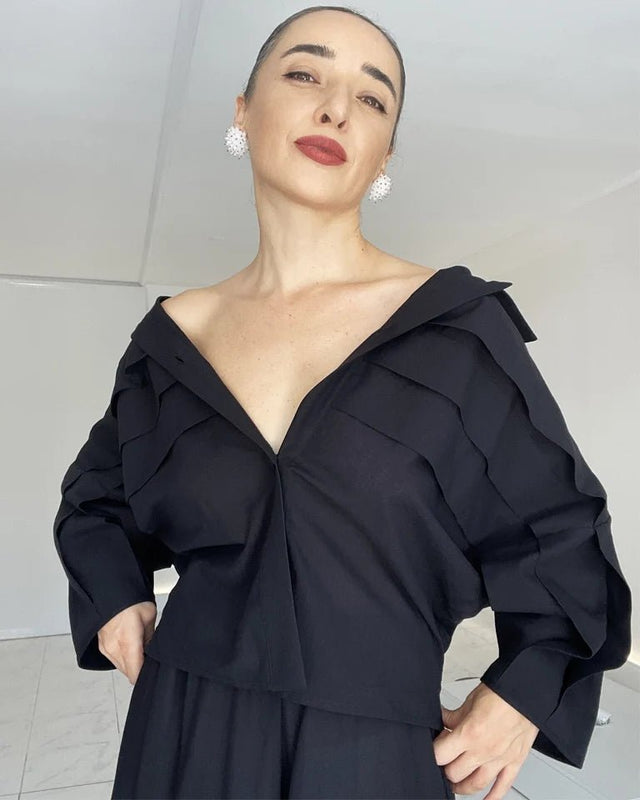 SIGO COTTON BLACK SHIRT-Shirt - Mizyana