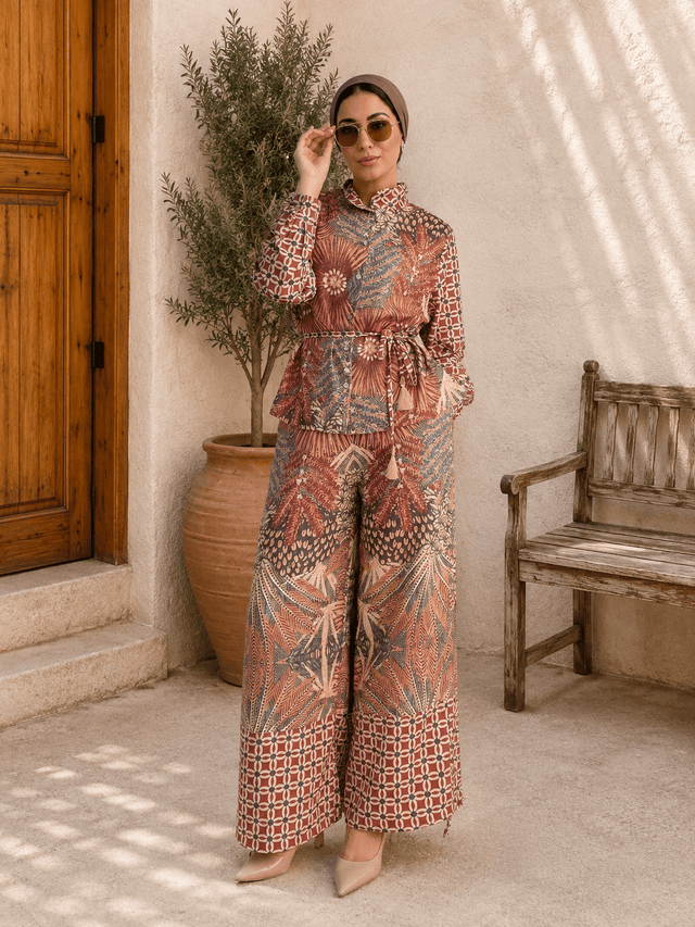 Soléa Mosaic linen blouse - Blouse - Mizyana