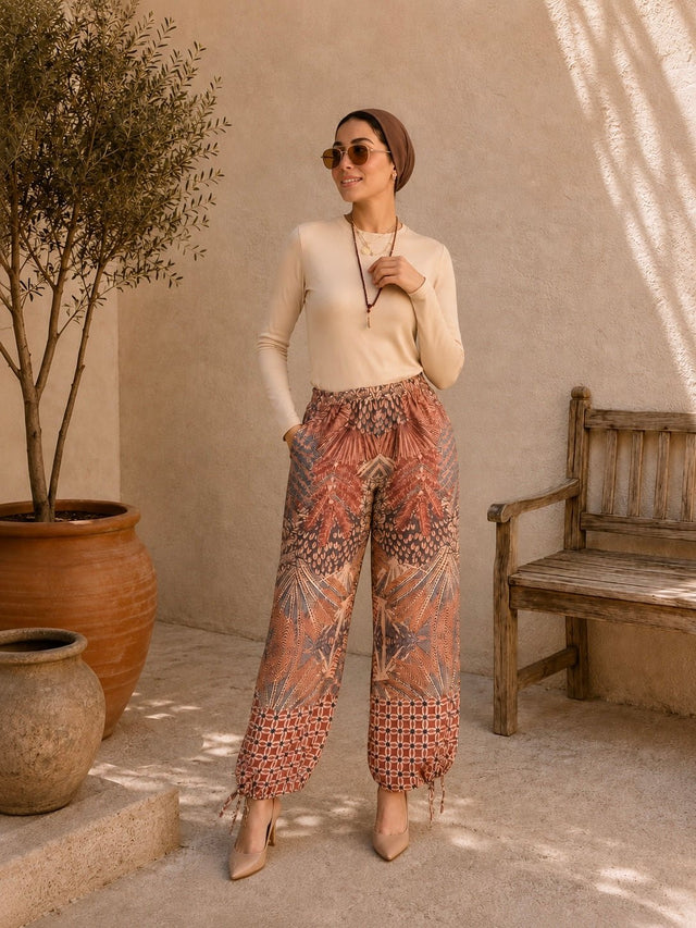 Soléa Mosaic linen pants - Trousers - Mizyana
